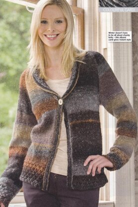 Shawl Textured Border Cardigan