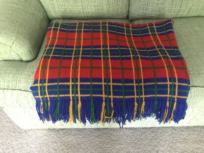 Bucilla yarn plaid afghan