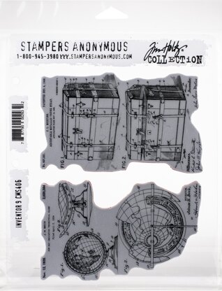Stampers Anonymous Tim Holtz Cling Stamps 7"X8.5" - Inventor 9