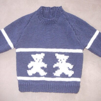 Parker - child's raglan bear sweater