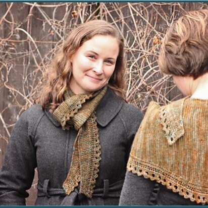Serriform Scarf & Shawlette - knitting pattern