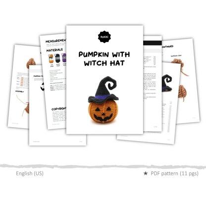 Pumpkin with Witch Hat