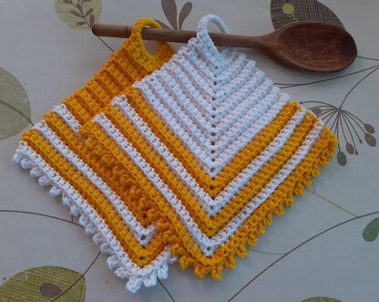 Traditional potholder pattern - Traditionelles Topflappenmuster