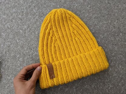 Crochet Ribbed Hat