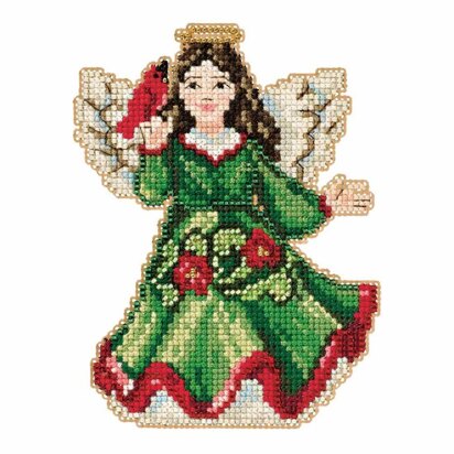 Mill Hill Angel with Cardinal Beaded Cross Stitch Kit