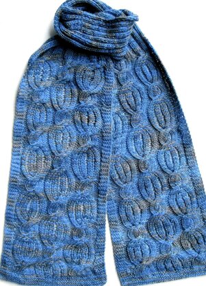 Drop Stitch Cabled Scarf Pattern