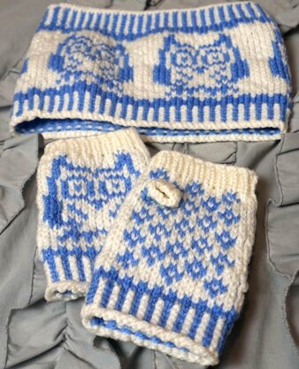Owl Cowl & Mitts
