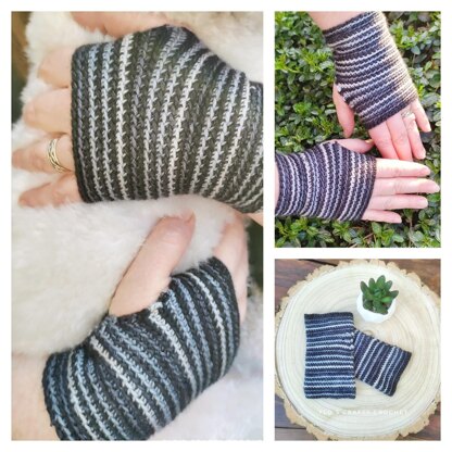 Easy Stripes Wrist Warmers