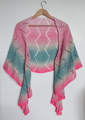 Scenic Route Crescent Shawl