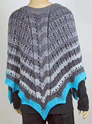 Fade to Blue Faroese Shawl