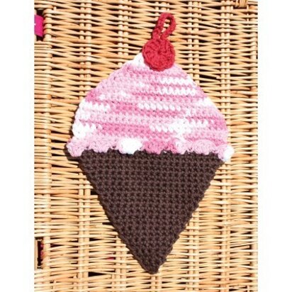 Ice Cream Dishcloth in Lily Sugar 'n Cream Solids & Ombre