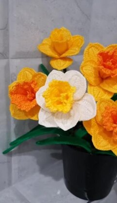 Crochet Daffodils flower