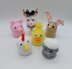 PDF Easter Knitting Pattern DK Farmyard Egg Cosy Warmer Creme Egg Kinder Egg Gift Charity knit EASY Easter Egg Hunt Chick Pig Chicken Bunny