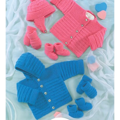 UKHKA 12 Jacket, Cardigan, Hat, Mittens and Bootees - UKHKA12pdf - Downloadable PDF