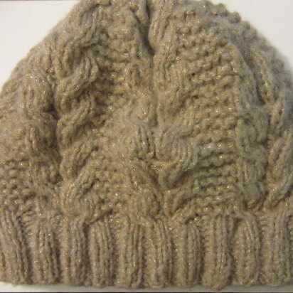 Slouchy Horseshoe Cable Hat