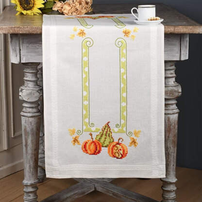 Vervaco Table runner Pumpkins Cross Stitch Kit