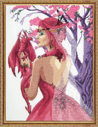 Janlynn Corporation Dragon Princess Cross Stitch Kit - 28cm x 38cm