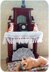 1:12th scale Victorian mantel cover, mats & fan