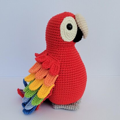 Jubi the Scarlet Macaw Parrot Amigurumi Bird Pattern