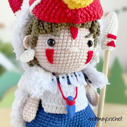 Princess Mononoke Amigurumi Crochet Pattern