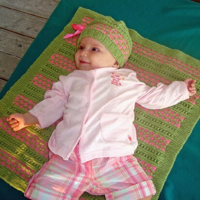 Snuggle Time Baby Blanket & Hat Set