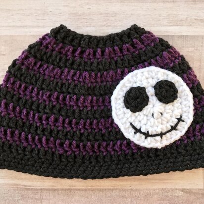 Skeleton Messy Bun Beanie