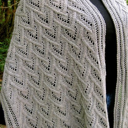 Cuper Cable Lace Shawl
