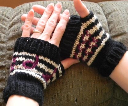 Peaceful Rhythm Fingerless Mitts