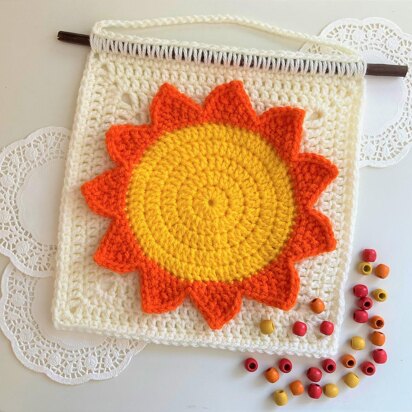 Sun wall hanging by HueLaVive