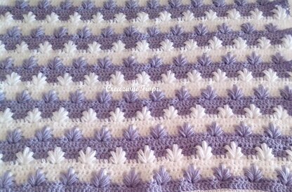 Zigzag puff aloe stitch baby blanket