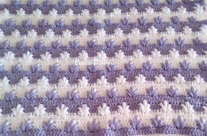 Zigzag puff aloe stitch baby blanket