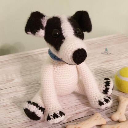 Reggie the Rough Haired Jack Russell - US Terminology - Amigurumi