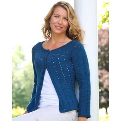 281 Point and Line Cardigan - Knitting Pattern for Women in Valley Yarns Amherst