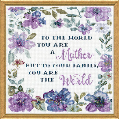 Design Works You are the World Cross Stitch Kit - 10 x 10