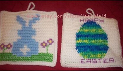 Easter Egg & Bunny Pot Holder