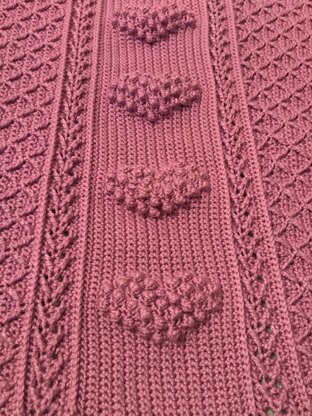 Aran Hearts Throw