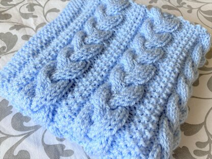 Braided Cable Baby Blanket