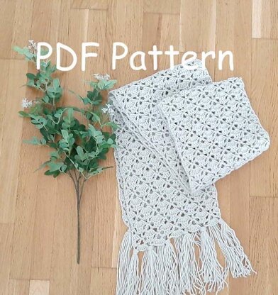 Easy Shell Lacy Crochet Scarf Crochet pattern by KKEnjoytheMoment