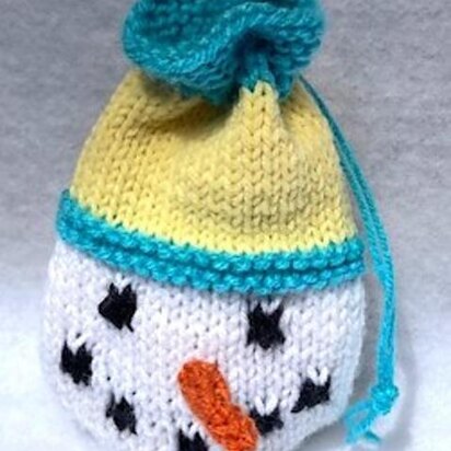 Snowman Drawstring Gift Bag