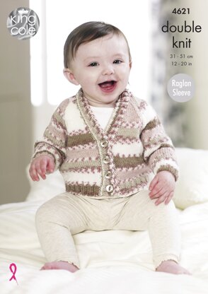 Cardigans in King Cole Comfort DK & Comfort Prints DK - 4621 - Downloadable PDF