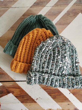 MIRROR ME  ribbed beanie crochet pattern