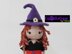 Cute Halloween Witch /Brujita con Escoba y Caldera