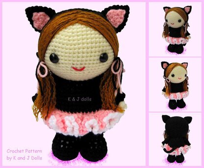 Bella in Ballerina Cat Suit - PDF Amigurumi crochet pattern