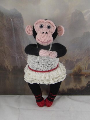 Prima Primate Ballerina Toy Monkey