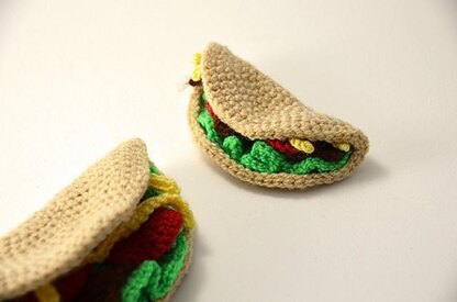 Taco Crochet Pattern, Taco Amigurumi