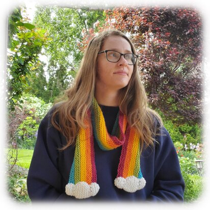 Rainbow Clouds Scarf