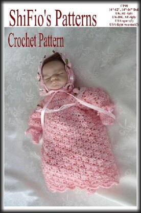 Crochet pattern doll clothes sizes 10"-12" & 14"-16" doll UK & USA Terms #89
