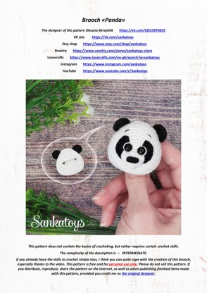 Brooch Panda