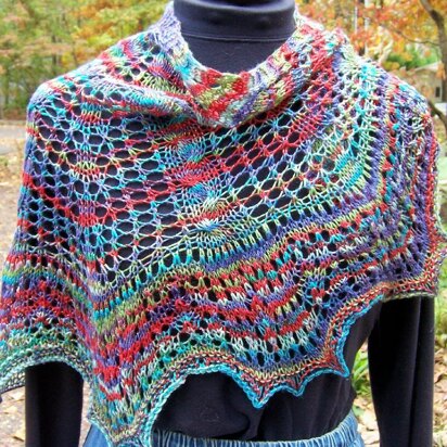 Lacy Maple Leaf shawl - knitting pattern