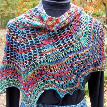 Lacy Maple Leaf shawl